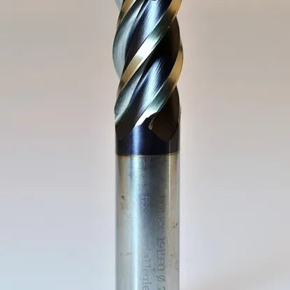 Kodiak Cutting Tools KODIAK136321 USA Made Solid Carbide End Mill Coated 2 Flute 14 Shank 1 Length of Cut 4 Overall Length 14 Diameter