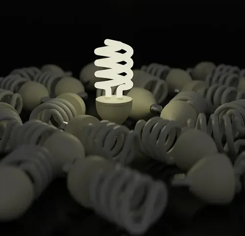 Pack of 4 CFL 18 Watt Dimmable T3 Spiral Medium Base Warm White