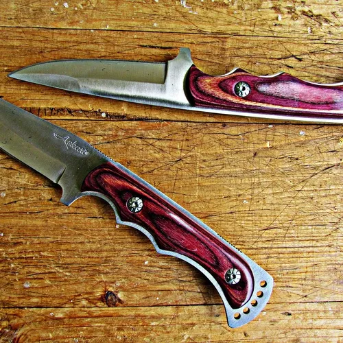 MOSSY OAK Fixed Blade Knife - Full Tang Mutifunctional Camping Survival Hunting Knife - G10 Handle with Genuine Leather Sheath（Silver Steel）