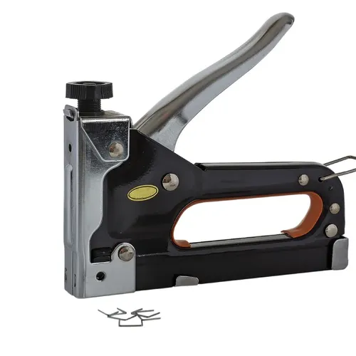 PowRyte Basic 103151 18 Gauge 2-in-1 Air Brad NailerNarrow Crown Stapler with 12pc Starter Kit